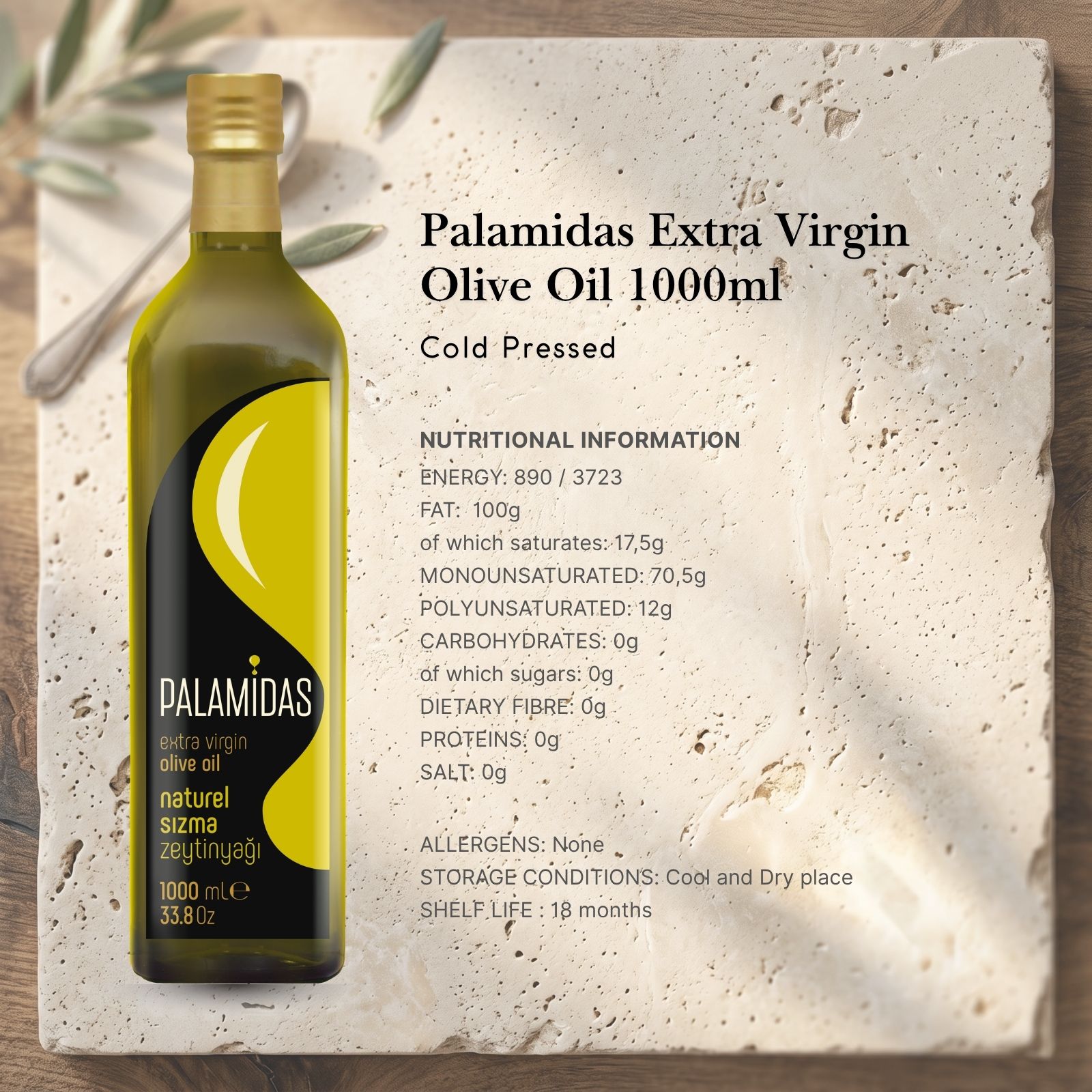 Palamidas Extra Virgin Olive Oil 1L - Cold Pressed Palamidas Extra Virgin Olive Oil 1L - Cold Pressed